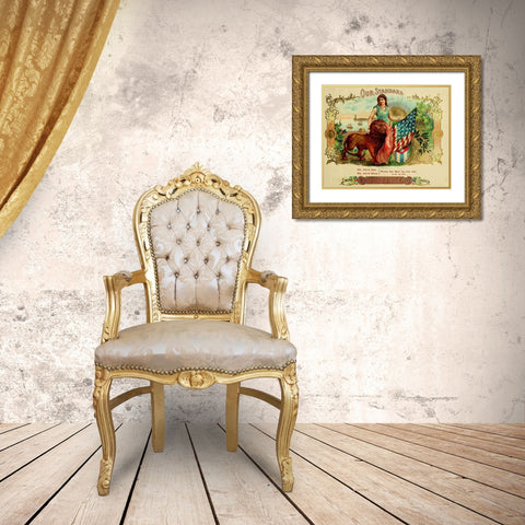 Our Standard Gold Ornate Wood Framed Art Print with Double Matting by Vintage Apple Collection