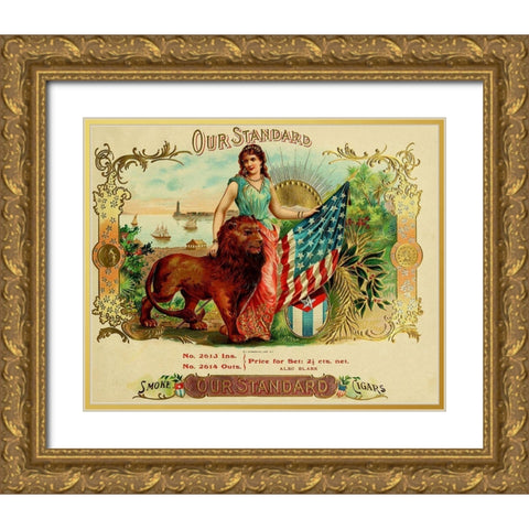 Our Standard Gold Ornate Wood Framed Art Print with Double Matting by Vintage Apple Collection