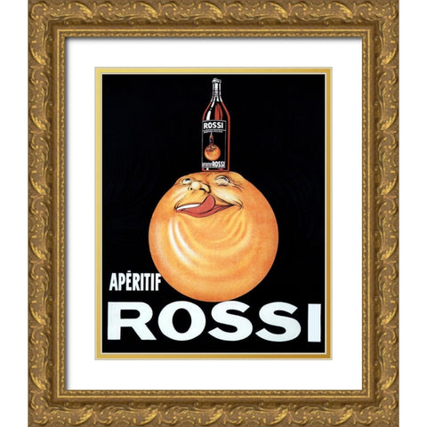 Rossi Gold Ornate Wood Framed Art Print with Double Matting by Vintage Apple Collection