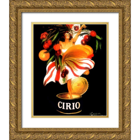 cirio Gold Ornate Wood Framed Art Print with Double Matting by Vintage Apple Collection