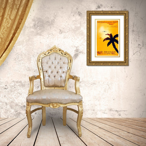 marseille Gold Ornate Wood Framed Art Print with Double Matting by Vintage Apple Collection