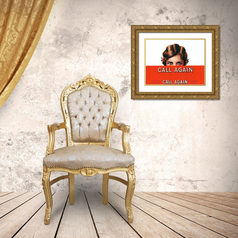 Callagain Gold Ornate Wood Framed Art Print with Double Matting by Vintage Apple Collection