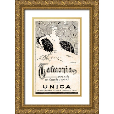 Talmonia Desserts Italy Gold Ornate Wood Framed Art Print with Double Matting by Vintage Apple Collection