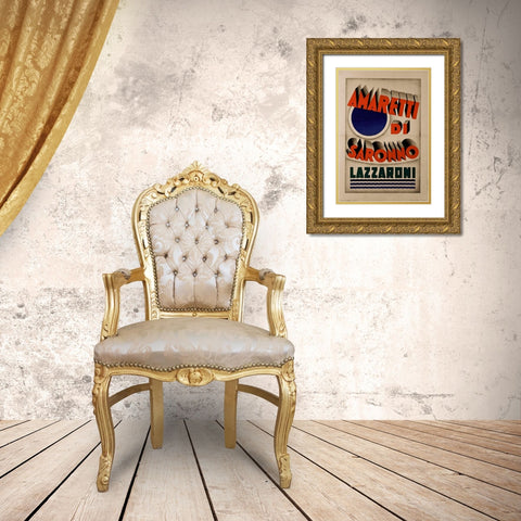 Amaretti Gold Ornate Wood Framed Art Print with Double Matting by Vintage Apple Collection