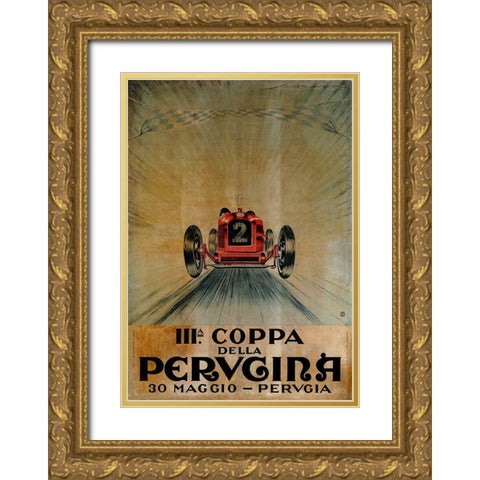 Coppa Gold Ornate Wood Framed Art Print with Double Matting by Vintage Apple Collection