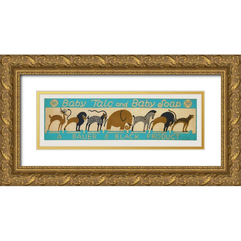 Baby Talc Gold Ornate Wood Framed Art Print with Double Matting by Vintage Apple Collection