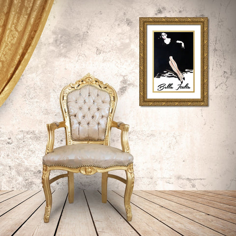 Bella Italia Gold Ornate Wood Framed Art Print with Double Matting by Vintage Apple Collection