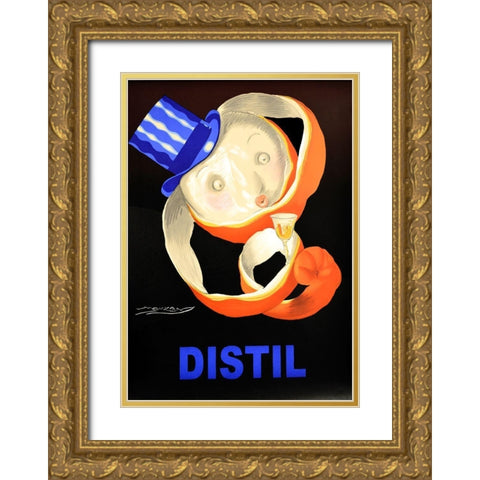 Distil Gold Ornate Wood Framed Art Print with Double Matting by Vintage Apple Collection