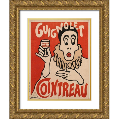 Demand Cointreau Gold Ornate Wood Framed Art Print with Double Matting by Vintage Apple Collection