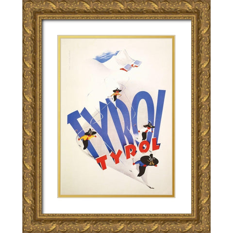 Tyrolski Gold Ornate Wood Framed Art Print with Double Matting by Vintage Apple Collection