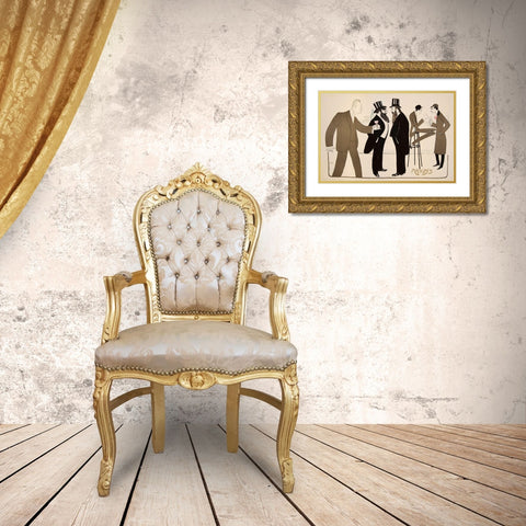 Maxims 1902 Gold Ornate Wood Framed Art Print with Double Matting by Vintage Apple Collection