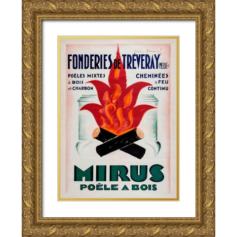 Mirus Chimney Service Gold Ornate Wood Framed Art Print with Double Matting by Vintage Apple Collection