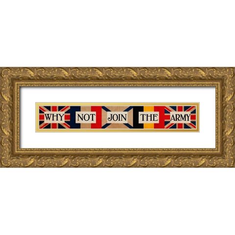 WWII Europe Allies Gold Ornate Wood Framed Art Print with Double Matting by Vintage Apple Collection