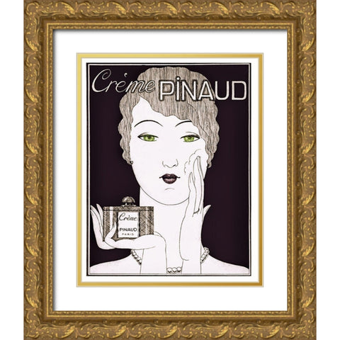 Pinaud Gold Ornate Wood Framed Art Print with Double Matting by Vintage Apple Collection