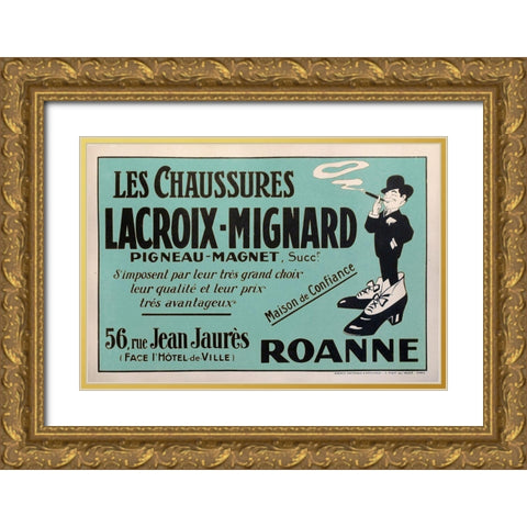 lacroix_mignard_les_chaussures Gold Ornate Wood Framed Art Print with Double Matting by Vintage Apple Collection