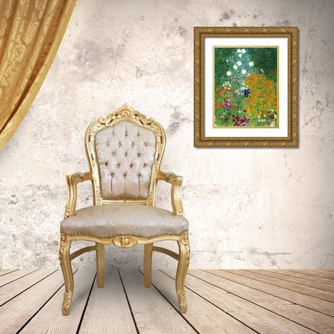 farm_garden_6000 Gold Ornate Wood Framed Art Print with Double Matting by Vintage Apple Collection