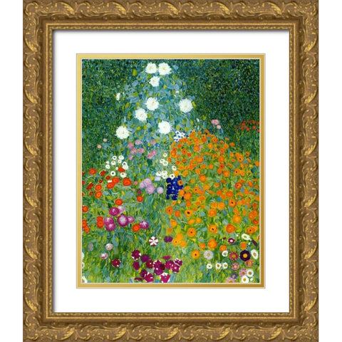 farm_garden_6000 Gold Ornate Wood Framed Art Print with Double Matting by Vintage Apple Collection