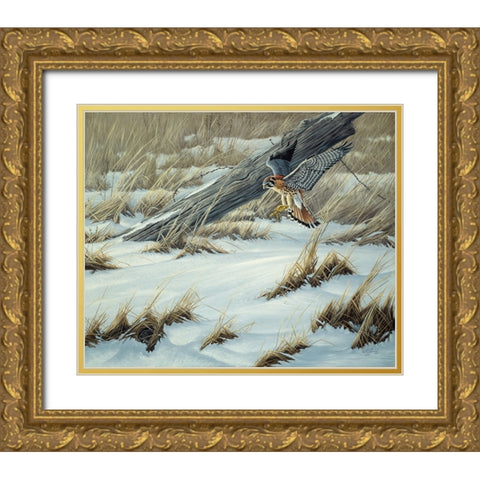 Hit Or Miss Gold Ornate Wood Framed Art Print with Double Matting by Goebel, Wilhelm