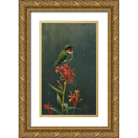 Ruby Throne Gold Ornate Wood Framed Art Print with Double Matting by Goebel, Wilhelm