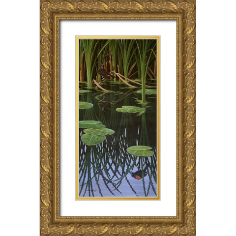 Reflections Of Courtship Gold Ornate Wood Framed Art Print with Double Matting by Goebel, Wilhelm