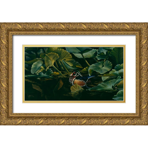 Quiet Times Gold Ornate Wood Framed Art Print with Double Matting by Goebel, Wilhelm