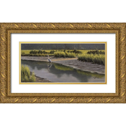 Tidal Gut Gold Ornate Wood Framed Art Print with Double Matting by Goebel, Wilhelm