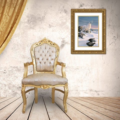 Arctic Song Gold Ornate Wood Framed Art Print with Double Matting by Goebel, Wilhelm