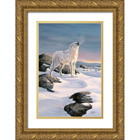 Arctic Song Gold Ornate Wood Framed Art Print with Double Matting by Goebel, Wilhelm