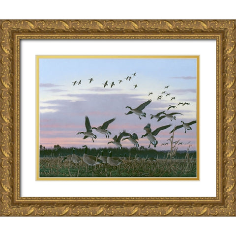 Wings Over Delmarva Gold Ornate Wood Framed Art Print with Double Matting by Goebel, Wilhelm