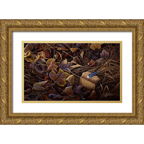 Colors Of Autumn Gold Ornate Wood Framed Art Print with Double Matting by Goebel, Wilhelm