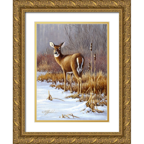 On Alert Gold Ornate Wood Framed Art Print with Double Matting by Goebel, Wilhelm