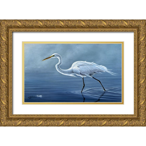 Walking The Edge Gold Ornate Wood Framed Art Print with Double Matting by Goebel, Wilhelm