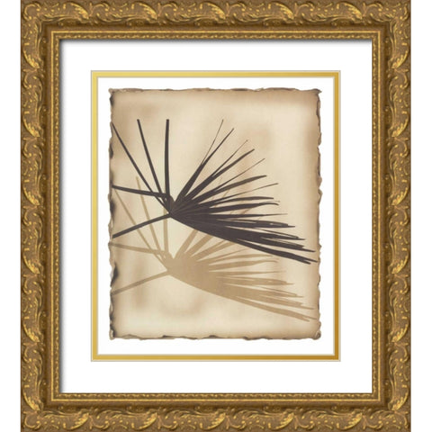 Tropic Palm 1 Gold Ornate Wood Framed Art Print with Double Matting by Avant Art