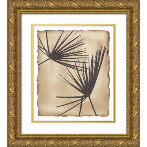 Tropic Palm 2 Gold Ornate Wood Framed Art Print with Double Matting by Avant Art