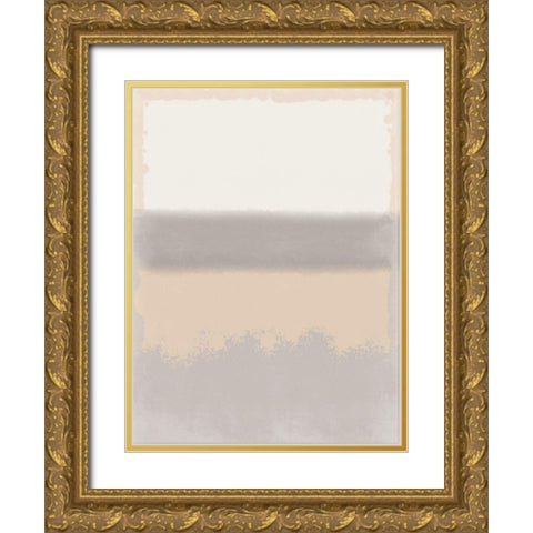Grey Matter Gold Ornate Wood Framed Art Print with Double Matting by Adebowale