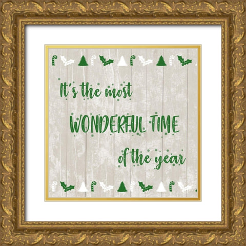 Wonderful Time Gold Ornate Wood Framed Art Print with Double Matting by Adebowale