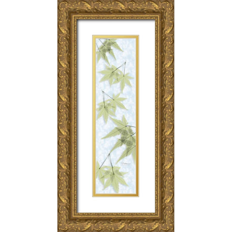 Green on Green Maple Gold Ornate Wood Framed Art Print with Double Matting by Koetsier, Albert