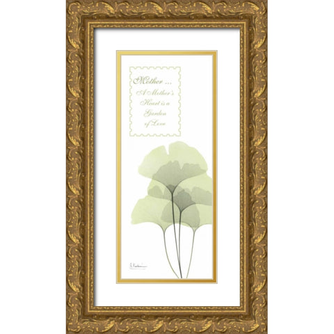 Ginkgo - Mother Gold Ornate Wood Framed Art Print with Double Matting by Koetsier, Albert