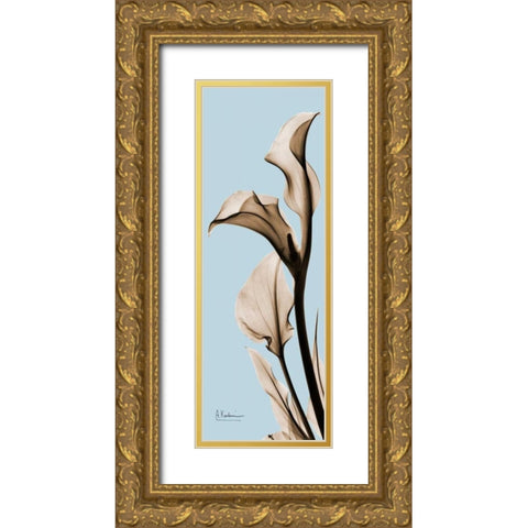 Calla Lily Gold Ornate Wood Framed Art Print with Double Matting by Koetsier, Albert