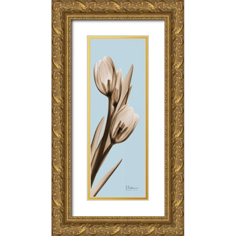 Tulip Gold Ornate Wood Framed Art Print with Double Matting by Koetsier, Albert