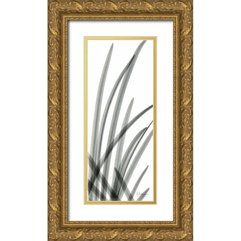 Snow Drop Leaves Gold Ornate Wood Framed Art Print with Double Matting by Koetsier, Albert