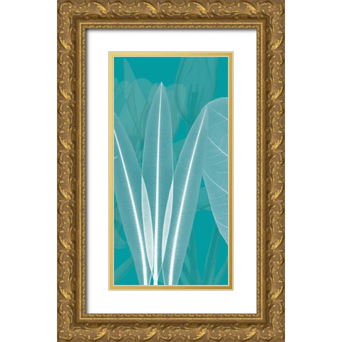 Teal Gold Ornate Wood Framed Art Print with Double Matting by Koetsier, Albert