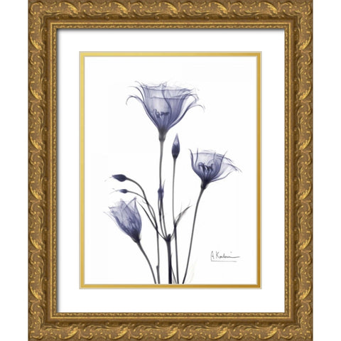 Gentian in Purple Gold Ornate Wood Framed Art Print with Double Matting by Koetsier, Albert