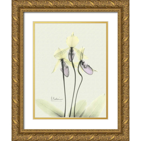 Lovely Orchids 3 Gold Ornate Wood Framed Art Print with Double Matting by Koetsier, Albert