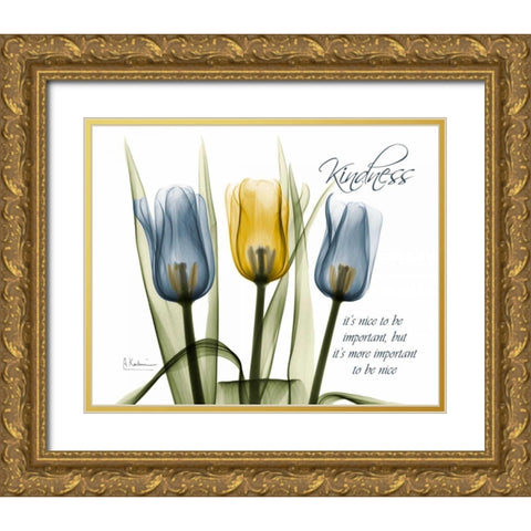 Tulip - Kindness Gold Ornate Wood Framed Art Print with Double Matting by Koetsier, Albert