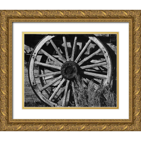 Bodi Wheel Gold Ornate Wood Framed Art Print with Double Matting by Koetsier, Albert