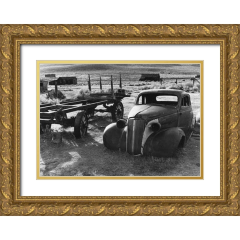 Vintage Car Gold Ornate Wood Framed Art Print with Double Matting by Koetsier, Albert