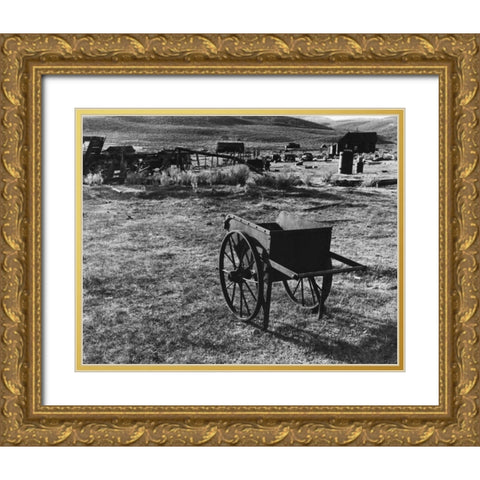 Bodi Wheelbarrow 2 Gold Ornate Wood Framed Art Print with Double Matting by Koetsier, Albert