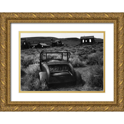 Bodi Car Trunk Gold Ornate Wood Framed Art Print with Double Matting by Koetsier, Albert