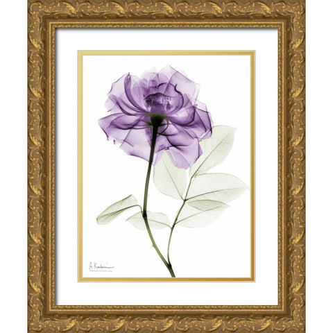 Purple Rose Gold Ornate Wood Framed Art Print with Double Matting by Koetsier, Albert